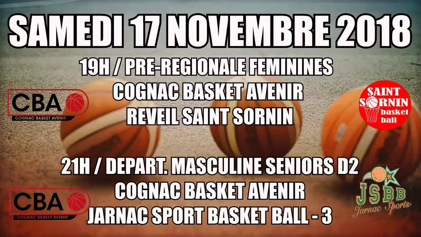 Le 17 Novembre , c'est "soirée Basket" avec le C.B.A.