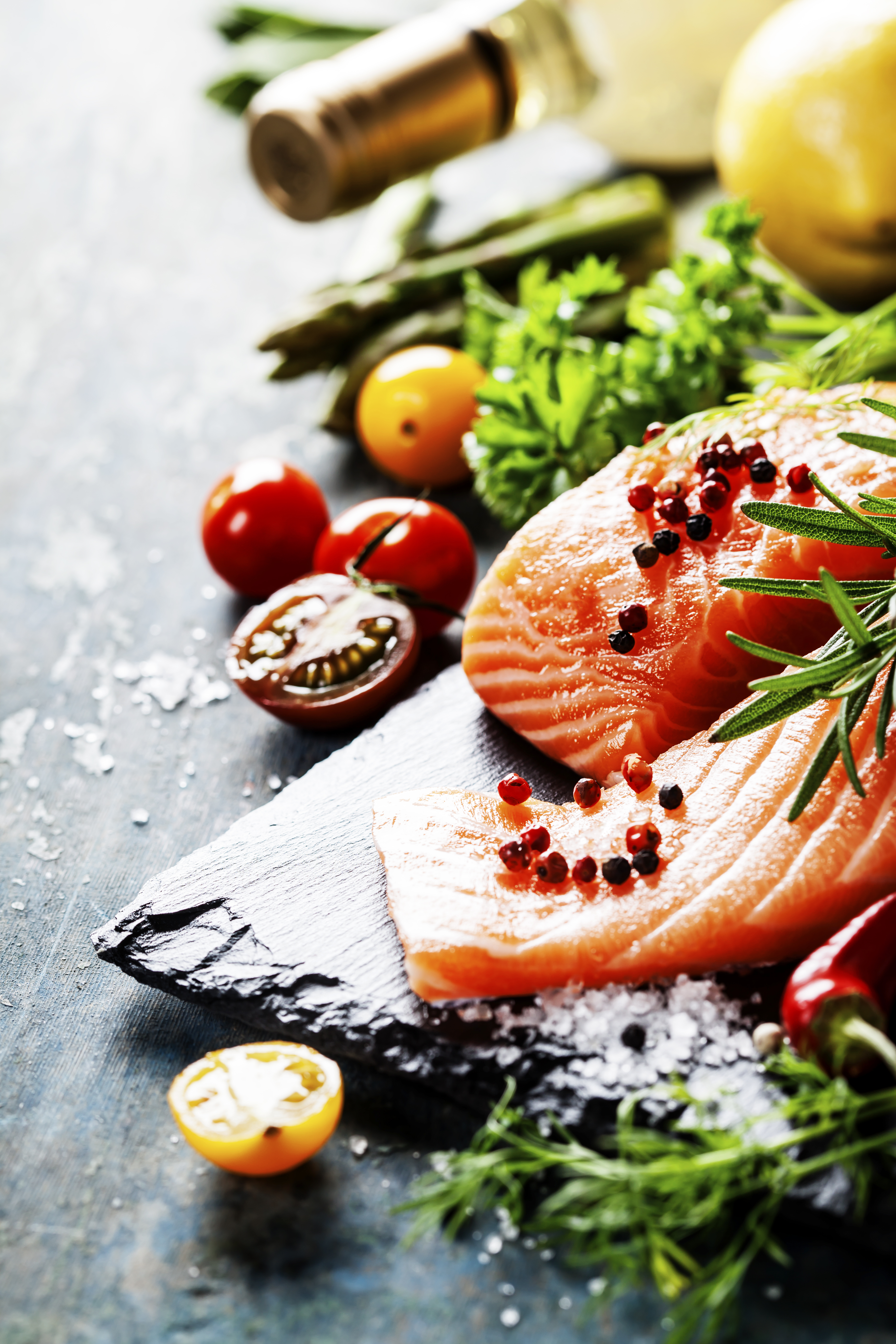 Arranged Food and Objects