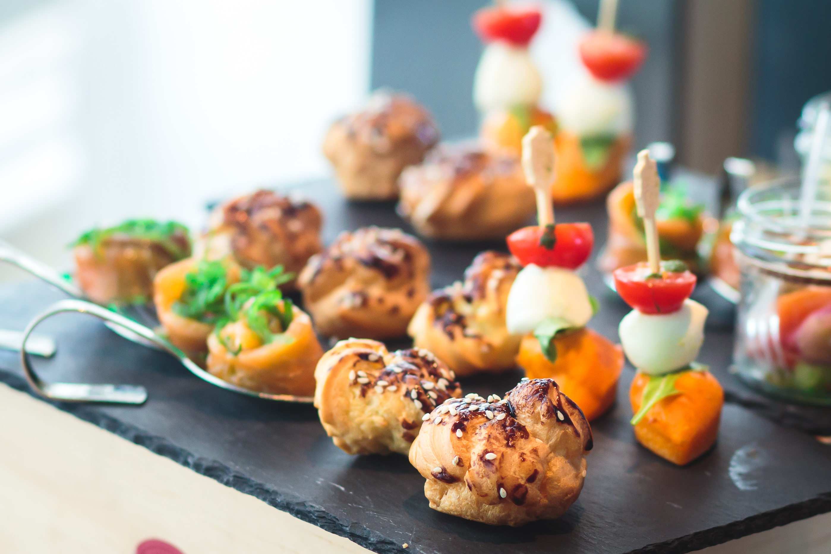 Arranged Food and Objects