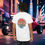 Thumbnail: white t-shirt Old Dudes Club over a beach theme circular back ground