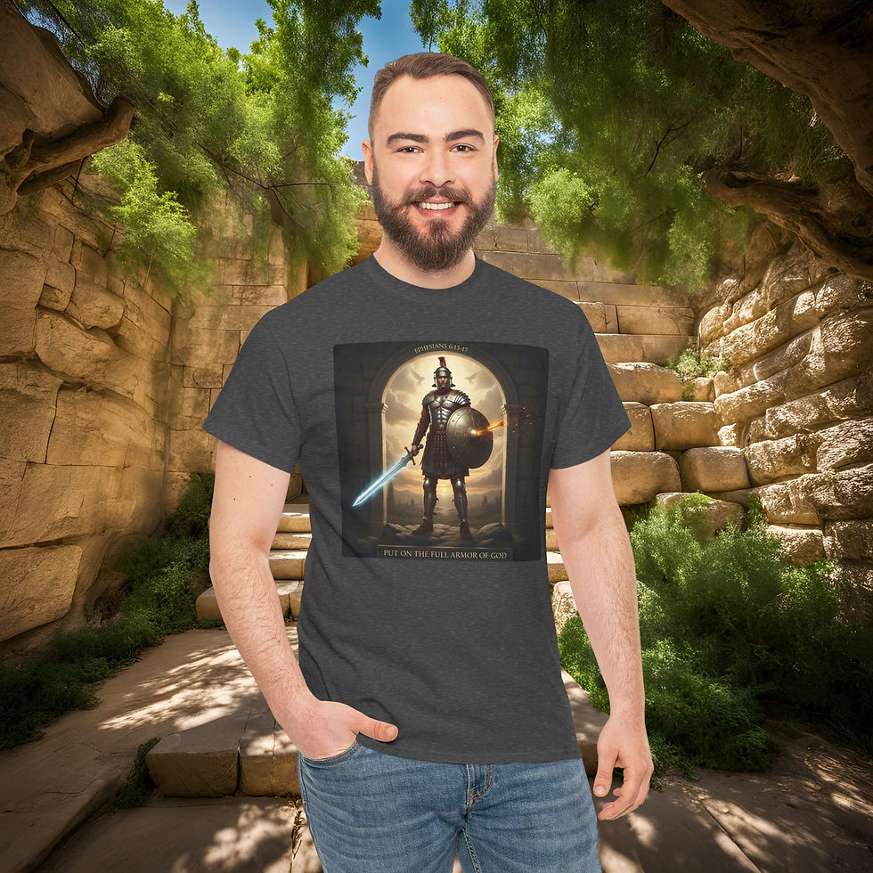 Thumbnail: Ephesians 6:10-17 "The Full Armor of God" Christian Tee Faith & Freedom