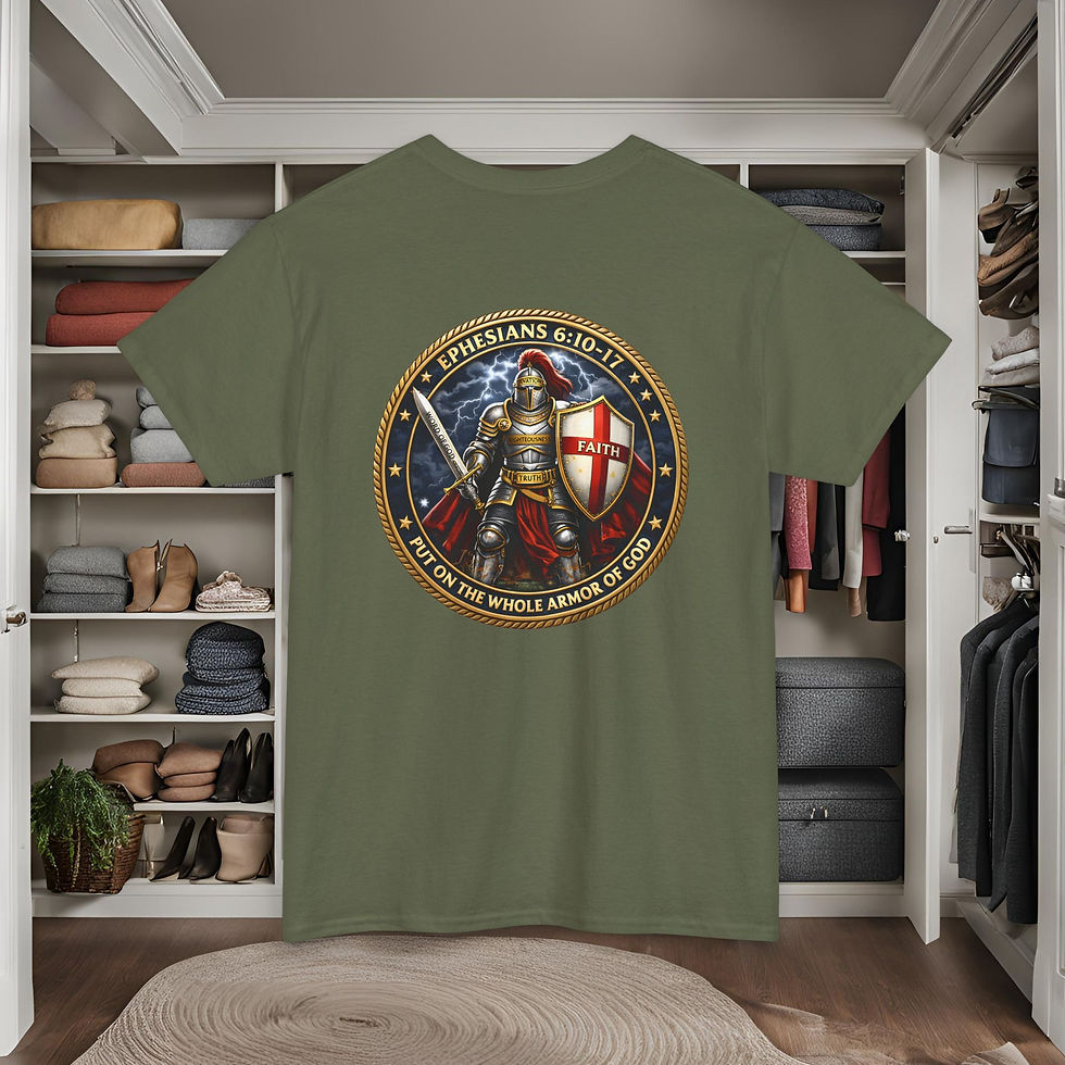 Thumbnail: Christian Armor of God T-Shirt 'Ephesians 6:10-17' Armor of God Graphic Tee