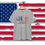Thumbnail: gray t-shirt with a large USA in an American flag pattern Made in America Flag background