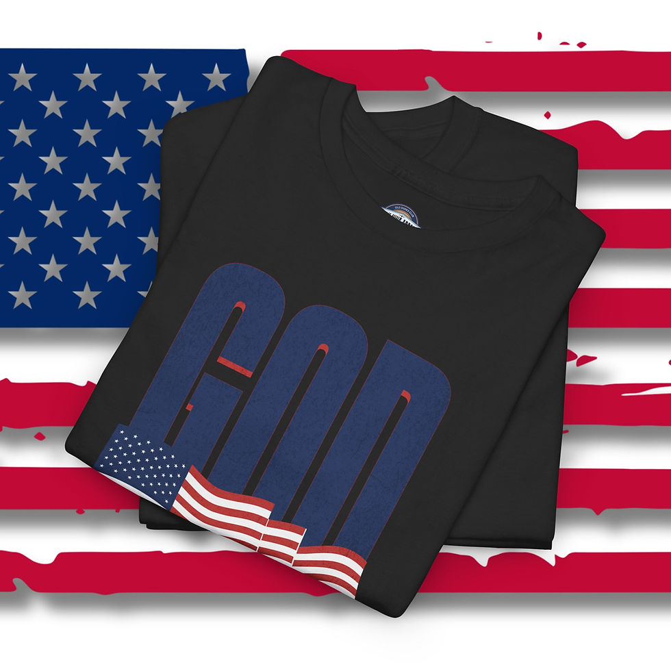 Thumbnail: Patriotic Graphic Tee God Bless America American Pride 4th of July Apparel 