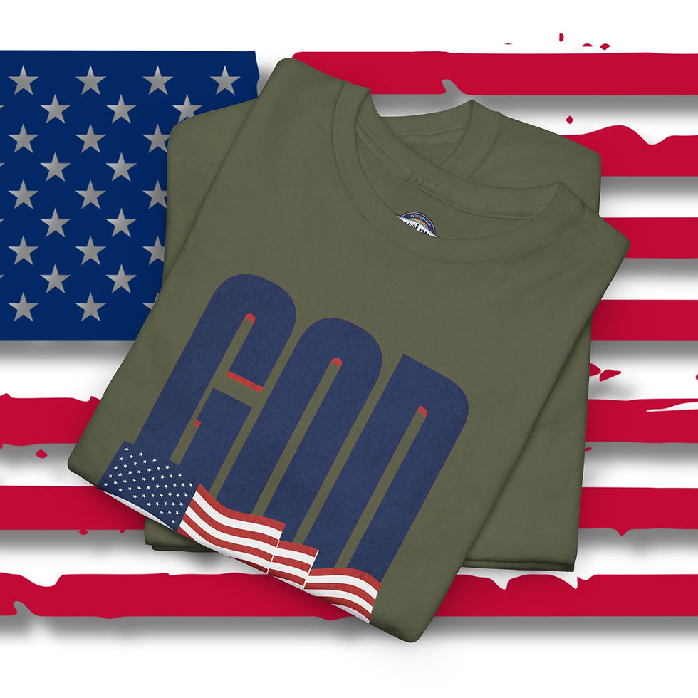 Thumbnail: Patriotic Graphic Tee God Bless America American Pride 4th of July Apparel 