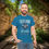 Thumbnail: blue tee with The Full Armor Of God printed in blue and silver also an image of a Knight's Armor