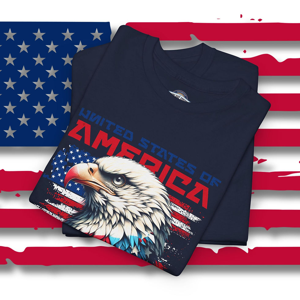 Thumbnail: Patriotic Graphic Tee USA Flag Eagle Design, Independence Day Shirt 4th of July 