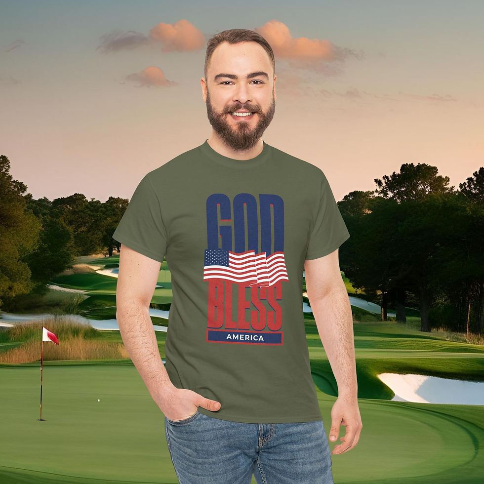 Thumbnail: Patriotic Graphic Tee God Bless America American Pride 4th of July Apparel 