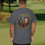 Thumbnail: dark gray tee shirt with a round challenge coin design with Ephesians verses 06:10-17 and an armored knight