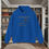 Thumbnail: blue hoodie with Godfidence, Knowing I Can't But He can printed in black with large 3 nail style cross