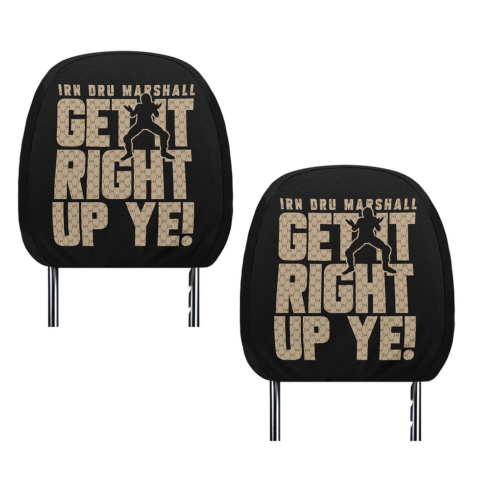 Thumbnail: Dru Marshall - Right Up Ye (Car Headrest Covers)