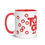 Thumbnail: Tommy Gunn Wacky Gunn Premium Glossy Mug White Color Trim Mug Red (Left)