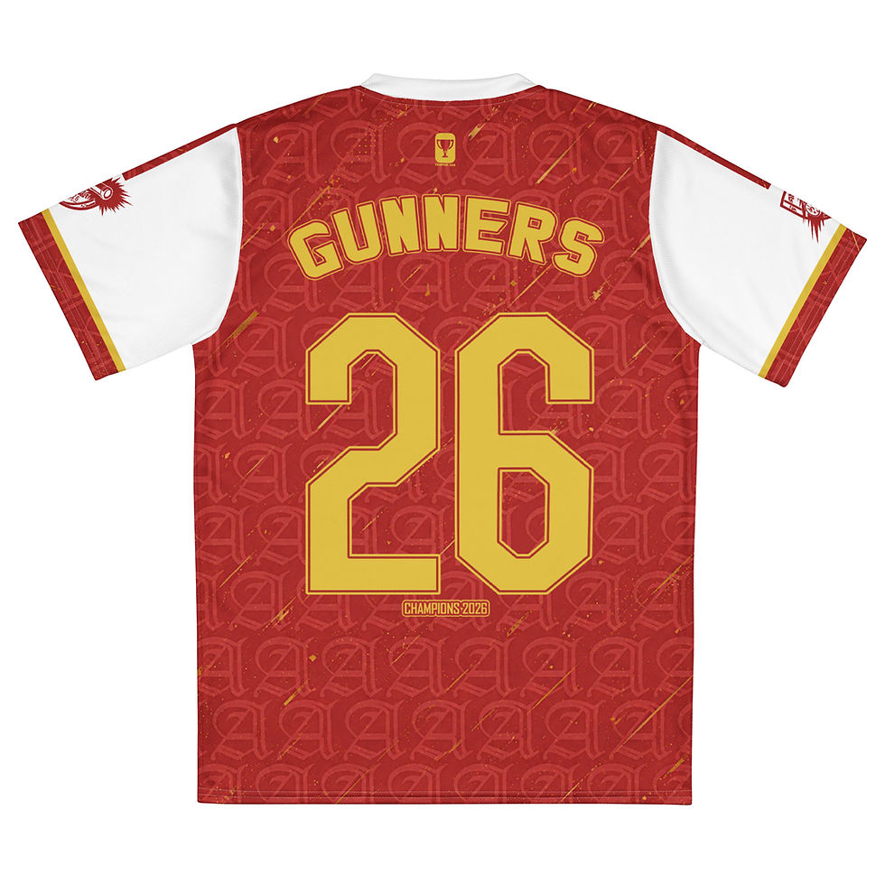 Thumbnail: Unforgettable Vision Sportives The Gunners Champions 26 Premium Unisex Sport Jersey (Open Back)