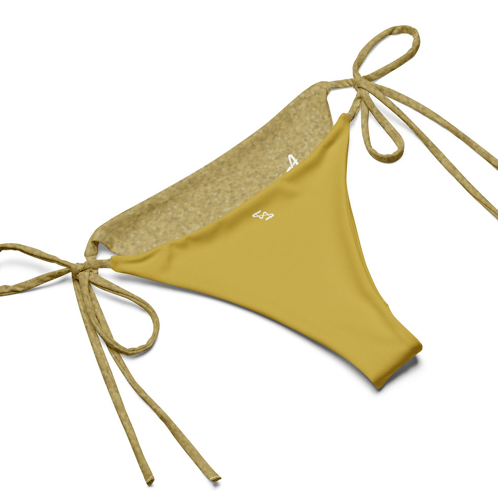 Thumbnail: August Artois Gold Original Premium Womens String Bikini (Bottom Zoom)