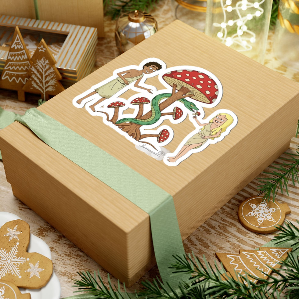 Thumbnail: The Original Sin – Adam & Eve Mushroom Sticker