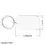 Thumbnail: Blank key chain with dimensions and weight details, white background.
