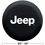 Thumbnail: Black Jeep spare tire cover with white Jeep logo; 30"-33" size.