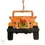 Thumbnail: Wooden Jeep ornament with wreath and red bow hanging, holiday decoration.