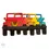 Thumbnail: Colorful wooden Jeep coat rack with four Jeeps; red, orange, yellow, and blue.