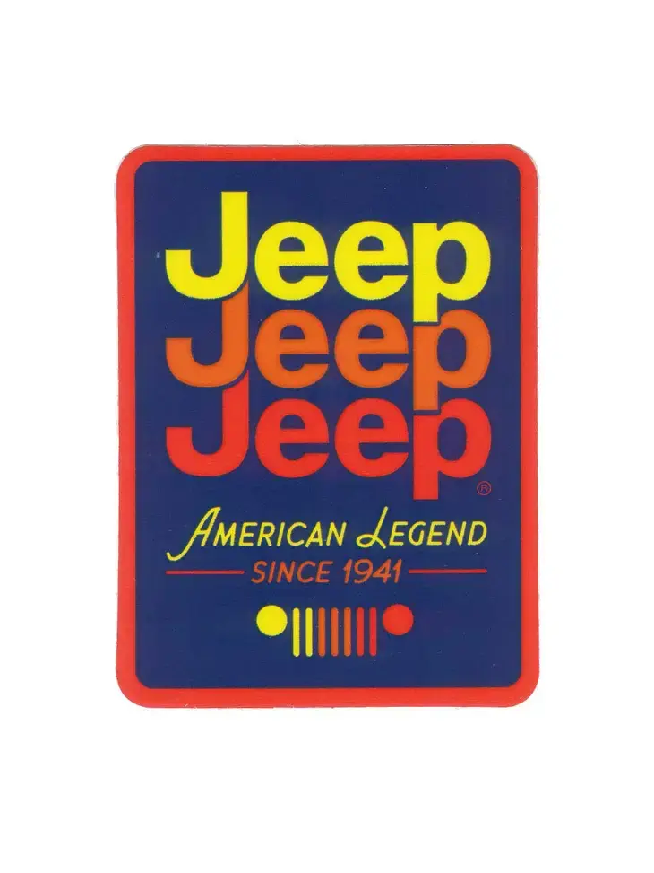 Jeep logo with text: Jeep, American Legend since 1941, graphic design.