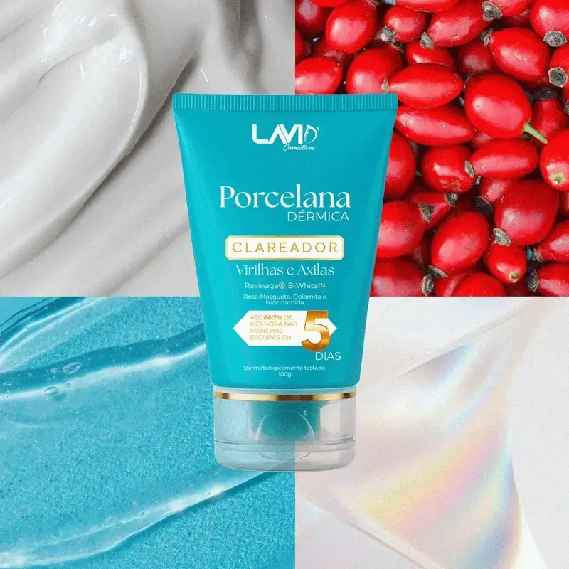 Miniatura: Iluminador de Virilhas e Axilas - LAVID Porcelana Dérmica 100g