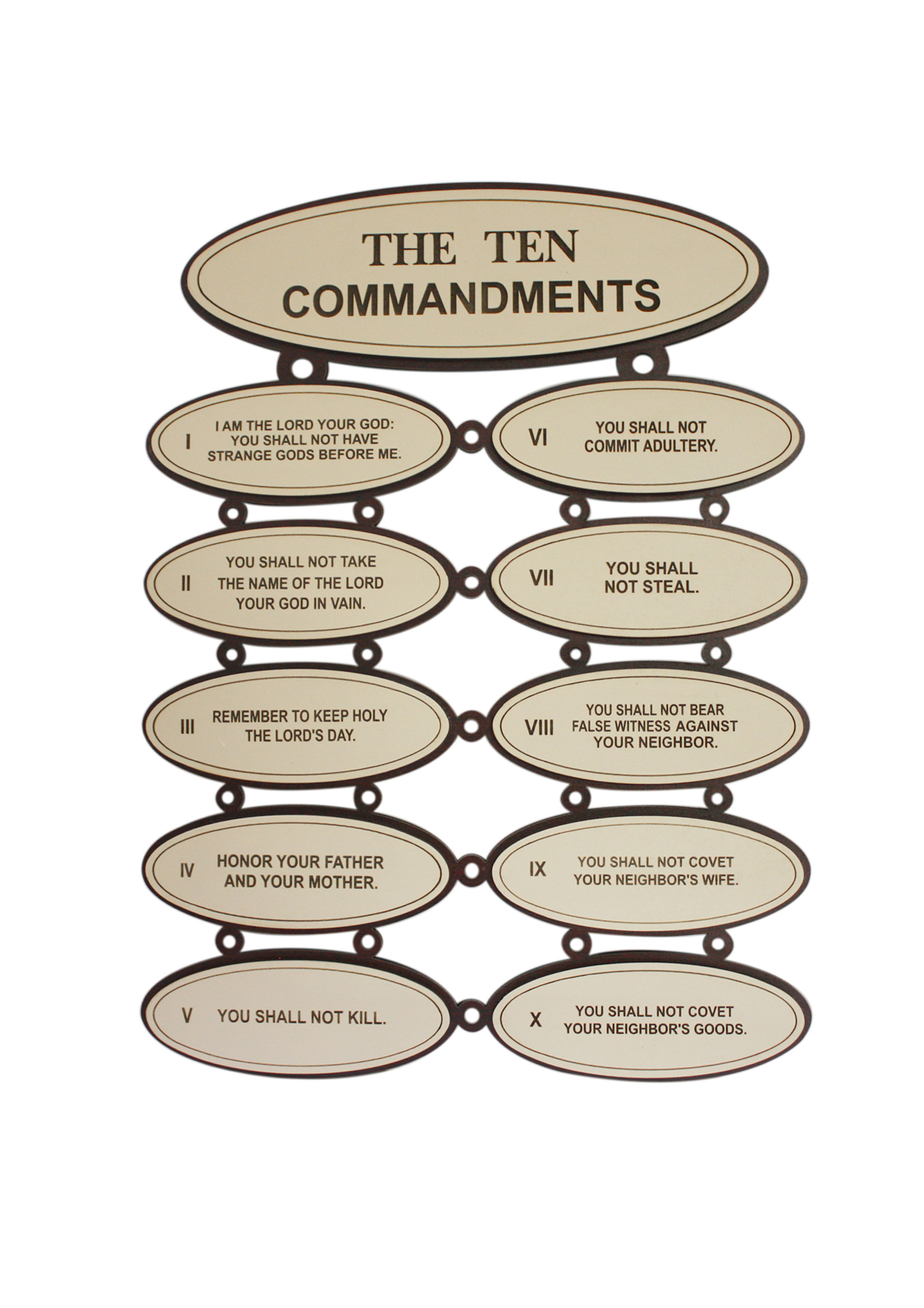 Christian Engraved gifts -Ten commandment