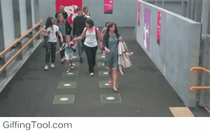 Walkway with pavegen GIF