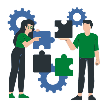 Illustration of figuring out a puzzle