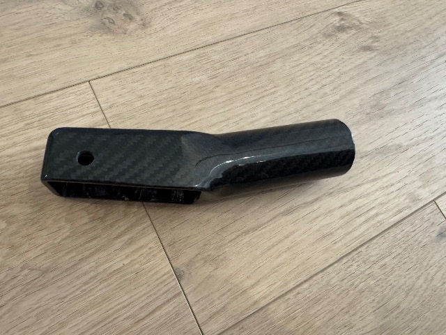 CF by L and L Flying Fifteen Carbon Tiller Hood in Black - Side view