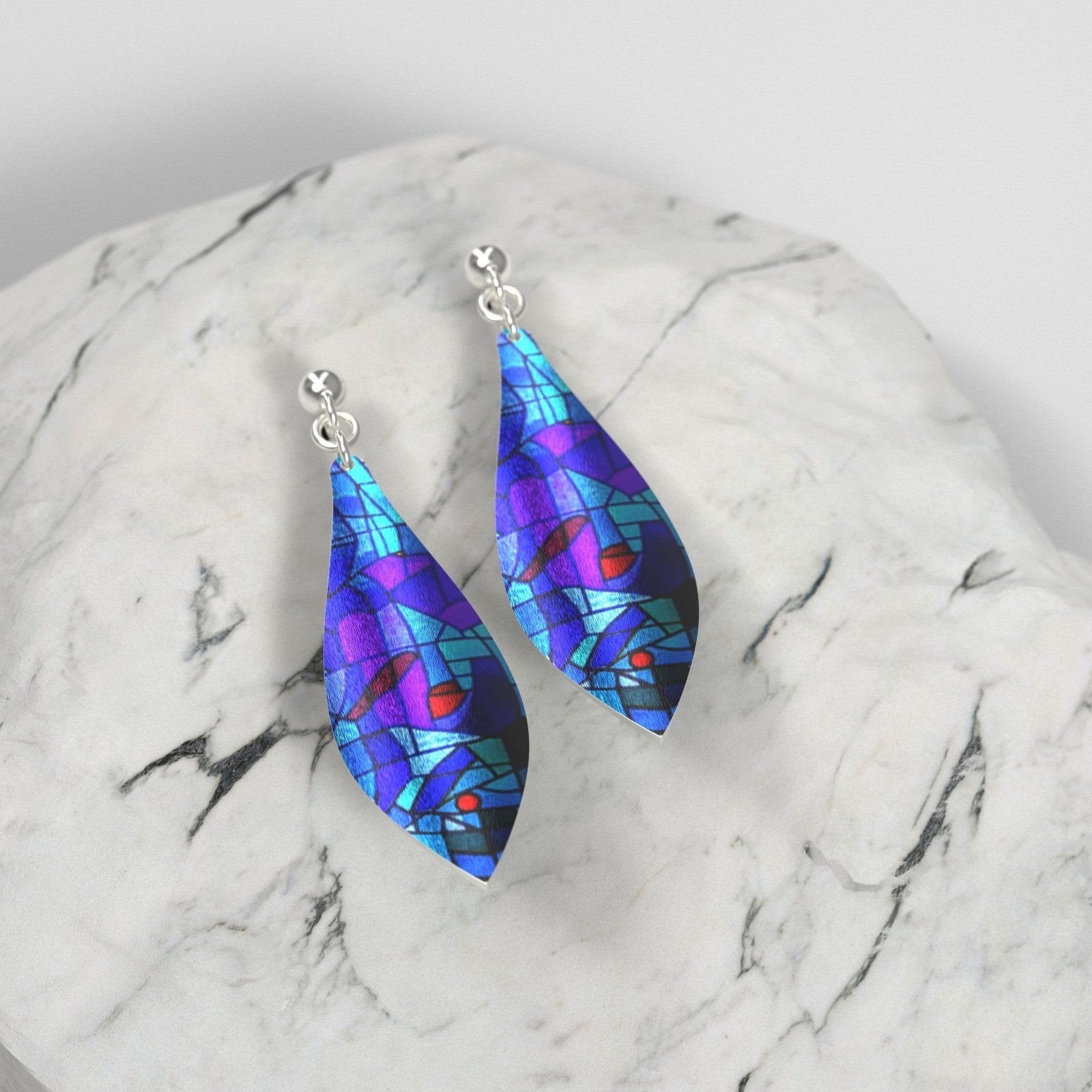 Gaudi Earrings, Blue