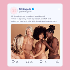 Silk Lingerie Twitter Mockup