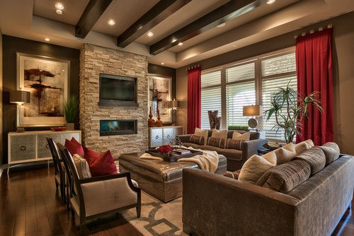 Warm Color Family Room