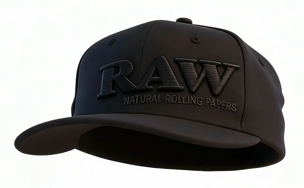 Get RAWking with the RAW Black on Black Flex-Fit Cap at Your Corner Store Smoke Shop