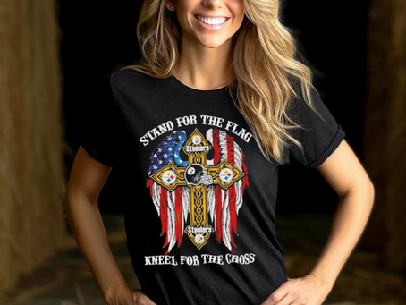 Pittsburgh Steelers Stand For The Flag Kneel For The Cross 2024 T shirt