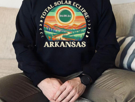 Total Solar Eclipse Arkansas 2024 retro shirt