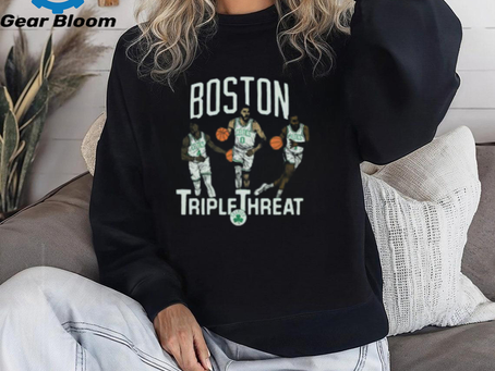 Celtics Triple Threat Holiday Tatum Brown Shirt