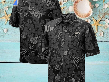 Purdue Boilermakers Colosseum Dude Camp Combo Hawaiian Shirt And Short