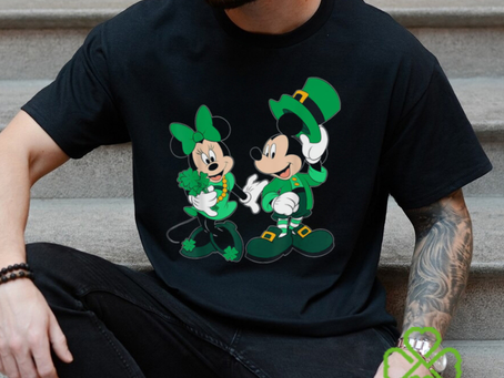 Disney Leprechaun Mickey Minnie Shamrock St. Patrick’s Day T Shirt