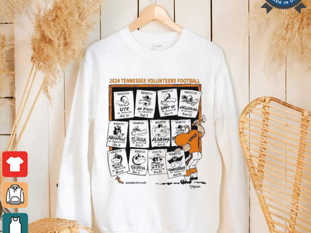 2024 Tennessee Football Schedule T shirt