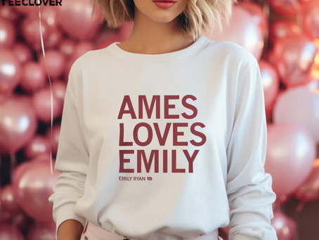 Iowa State Cyclones Ames Loves Emily Ryan #11 Tee shirt