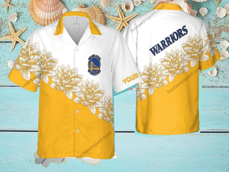 Custom Name NBA Golden State Warriors Best Logo 3D Hawaiian Shirt Flower For Men And Women
