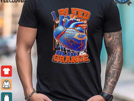 Chicago Bears I bleed bears blue and orange heart shirt