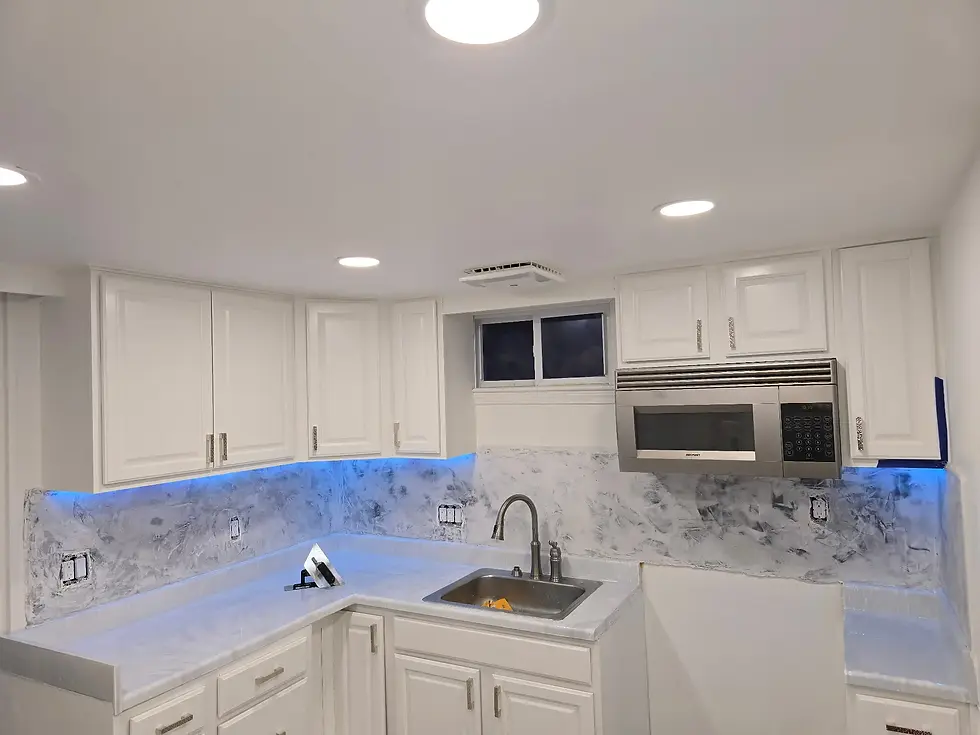 Boston Smart Plastering preparing kitchen walls for Venetian Plaster with Marble Effects
