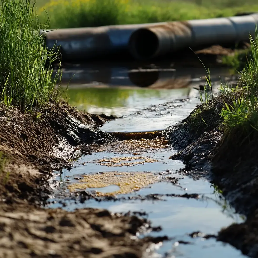 Picture of river contaminated with PFAS