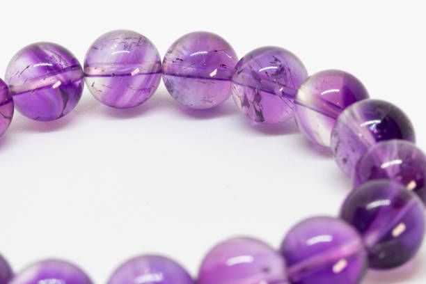 Miniature : Bracelet Améthyste perles naturelles 8mm ( Taille M)