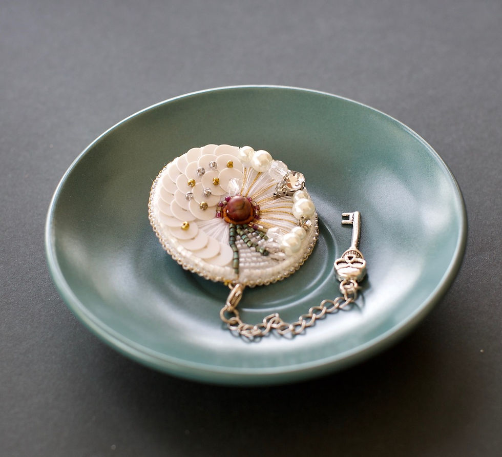 Thumbnail: Brooch White Dandelion