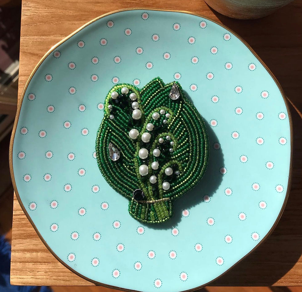 Thumbnail: Brooch Lilies of the Valley