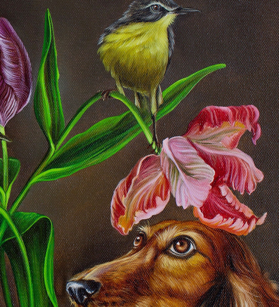 Thumbnail: Spaniel's Tulips