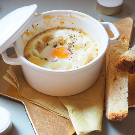Oeufs cocotte au foie gras