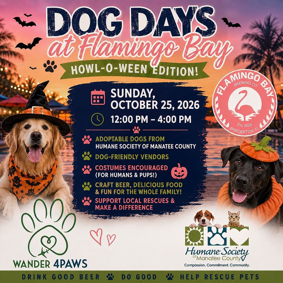 Dog Days at Flamingo Bay Brewing Co Howl-O-Ween Edition